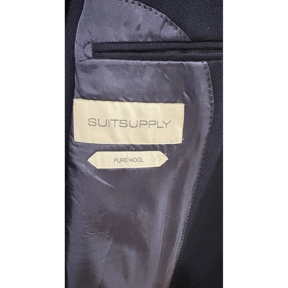 SUITSUPPLY Havana Navy Wool Blazer 56 / US 46 Vitale Barberis Canonico Italy